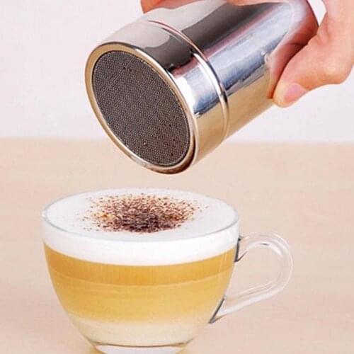 Seasoning Shaker With Lid Flour Mesh Shaker Dispenser Pepper Sugar Duster Stainless Steel Kitchen Storage Container Baking Tool