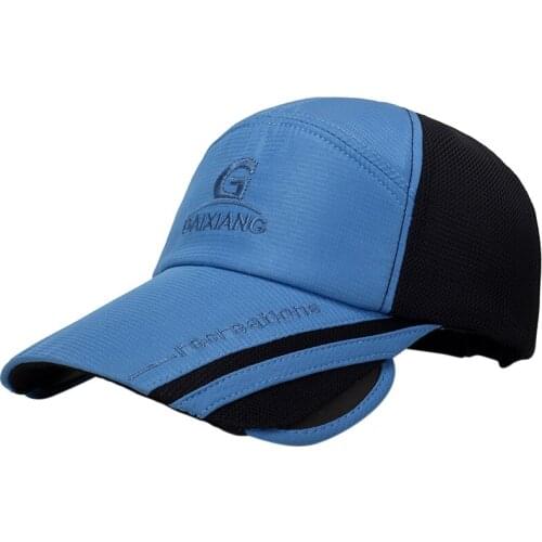 Sunshade Caps Wide Retractable Brim Cotton Breathable Mesh Sun Hat Outdoor Fishing Camping Travel Beach New Summer