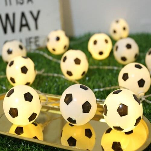 6M/3M LED Soccer Balls String Garland Decoration Bedroom Home Theme Party Christmas Decorative Football Fairy Lights Battery USB