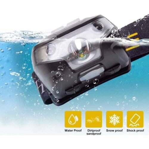 LED Rechargeable Running Headlamp Field emergency Body Motion Sensor Headlamp Camping Flashlight Head Light Torch Lamp With USB