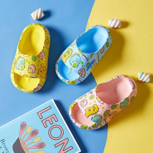Spring Summer Children Shoes For Girl Boy Fashion Cartoon Active Kid Baby Toddler Flip Rubber slippers kids pantufa