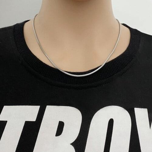 Titanium steel stainless steel Milan chain new fashion ingot chain sweater chain couple jewelry