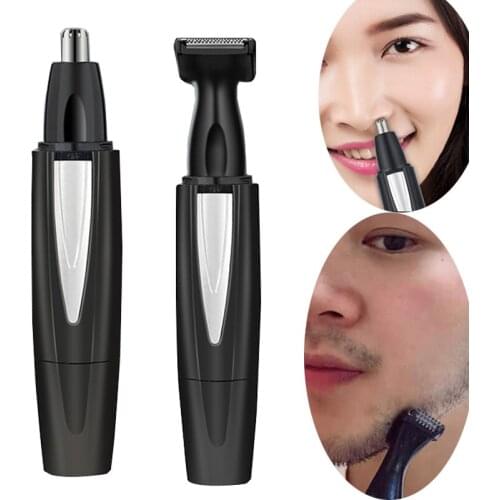 Trimmer For Men Micro Washing Nose And Ear Hair Trimmers Neti Battery 2 Heads Knife Beard Body Woman Shaving Hair Removal Razor