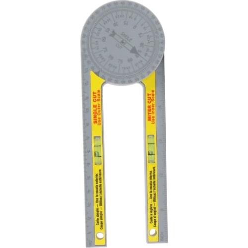 Angle Finder 360 Degree Miter Saw Protractor with Measuring Scales in INCH/MM, Inside & Outside Miter Angle Finder