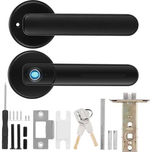 Smart Biometric Fingerprint Door Lock Keyless Entry Lever Home Safety Handle Lock