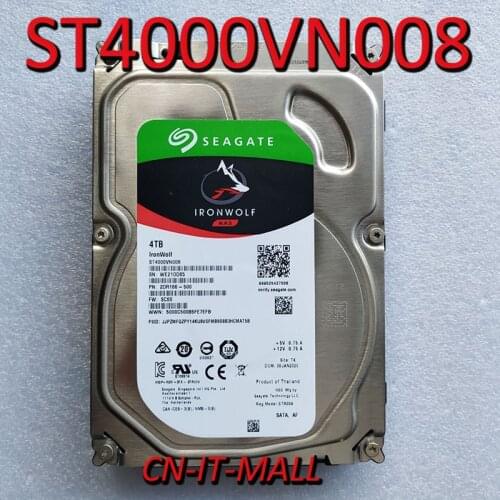 Seagate IronWolf ST4000VN008 4TB NAS 5900 RPM 64MB Cache SATA 6.0Gb/s 3.5" Internal Hard Drive