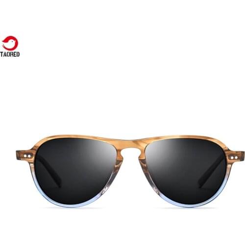Japanese handmade high-end polarized sunglasses woman and men retro round sunglasses Italy acetate classic frame TAORED eyewear