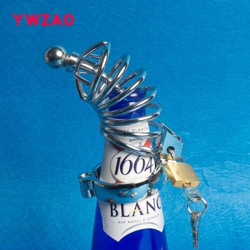 YWZAO Device Bird Male Belt Sex Toys For Men Cock Rings Cast Iron Metal Chastity Cage Penis Urethral M05