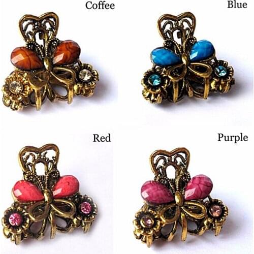 1PCS Hair Claw Fashion Hairpins Crab Retro Mini Butterfly Hair Clip Headband For Lady Girls Women Hair Accessories