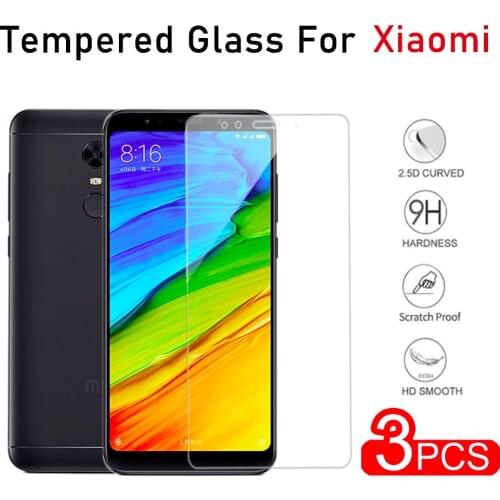 3PCS Screen Film Glass For Xiaomi Redmi Note 5pro 7s 7Pro Glass Screen Protector on For Xiaomi Redmi 5plus 6a Tempered Glass