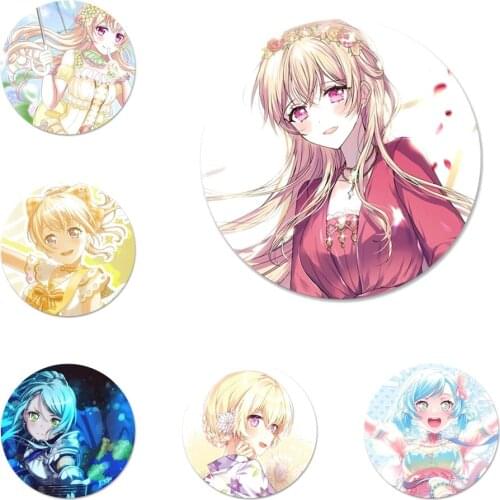 58mm Yashio Rui BanG Dream Icons Pins Badge Decoration Brooches Metal Badges For Clothes Backpack Decoration