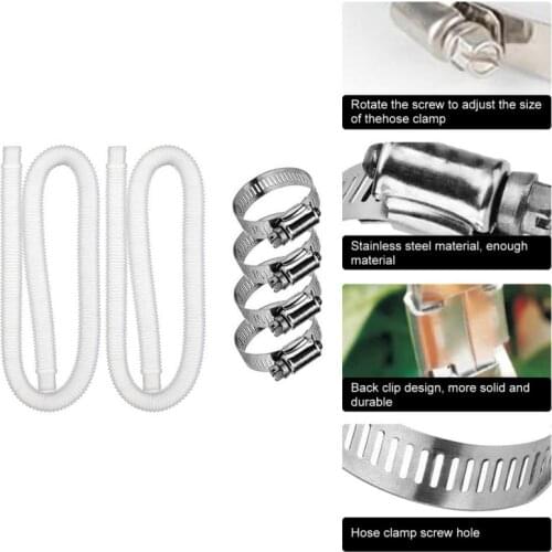 1/2pcs Home ​Swimming Pool Replacement Hose Set Pool Replacement Tube Filter Pump Hose For Above Ground Pools Pump 59inch Long