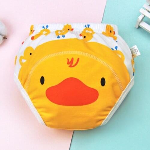 Lucky Big Cat Girls' underwear, pure cotton, childrens baby girl shorts, kids girls briefs, bottoms(yellow