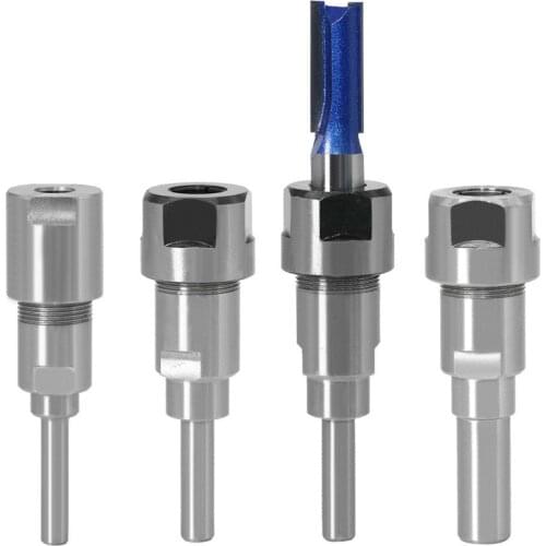 1 pc 1/4" 8mm 12mm 1/2" Shank 6mm shank Router Bit Extension Rod Collet Engraving Machine Extension Milling Cutter for Wood