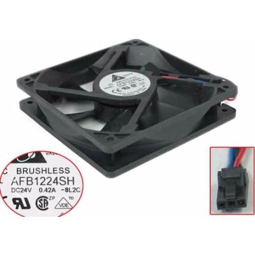 Delta Electronics AFB1224SH 8L2C DC 24V 0.42A 120x120x25mm 3-Wire Server Cooling Fan