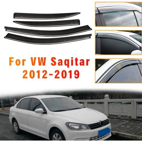 4pc Car Styling Smoke Window Sun Rain exterior visor Deflector Guard For VW Sagitar 2012 2013 2014 2015 2016 2017 2018