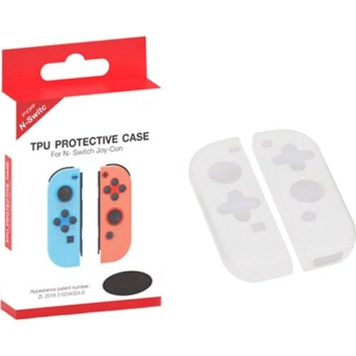 45BD 1 Pair Handle Protective Case Protector Transparent Soft TPU Grip Cover Anti-Scratches Design Compatible with Switch