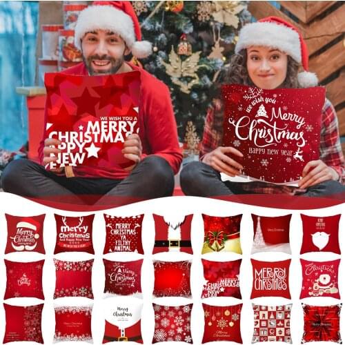 45x45cm Santa Claus Christmas Pillowcase Merry Christmas Decor For Home Christmas Ornament natal Gifts Adornos de Navidad 2022