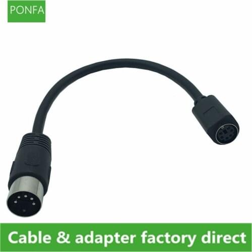 6 pin ps2 male to large keyboard 5 pin female cable connection PS2 5 female 6 male 0.15 m