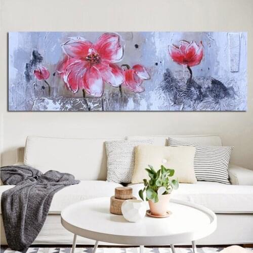Print Abstract Watercolor Orchid Poppy Flower Landscape Oil Painting on Canvas Poster Modern Wall Picture For Living Room Decor