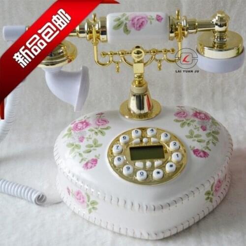 Antique European style antique telephone home fixed telephone caller ID display antique telephone Decoration home art Caller