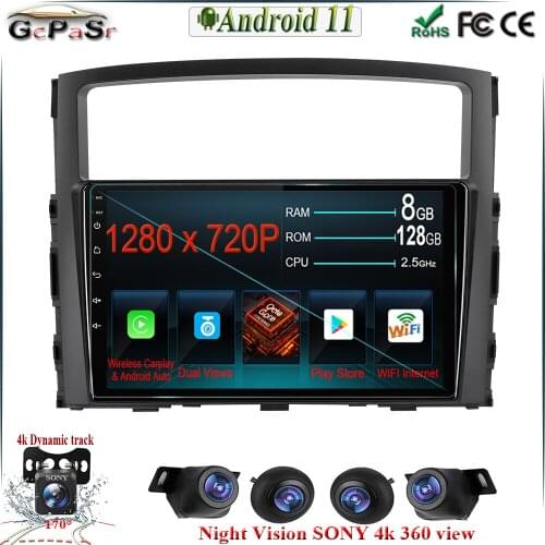 Autoradio Touchscreen Android 11 Car Radio Player For Mitsubishi Pajero 2006 - 2014 Car Multimedia Video player GPS Navigation