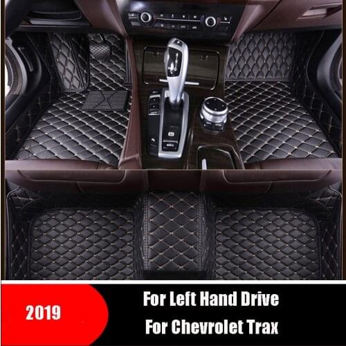 For Chevrolet Trax 2019 Car Floor Mats Waterproof Artificial Leather Carpets Rugs Custom Auto Styling Interior Accessories Cover