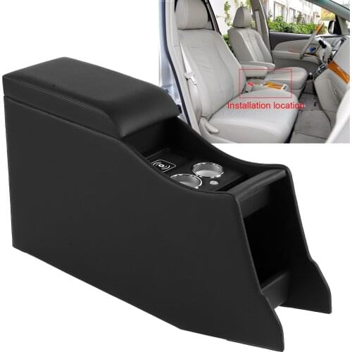 Central Console Armrest Storage Box 4 USB Port Wireless Charging Fit for Toyota Estima/Previa 2006-2015