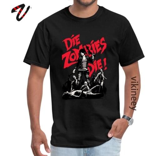 Die Zombies The Walking Dead Black Tshirts Coupons Printed 100% Cotton Fabric Round Neck Adult Tops T Shirt Europe Sweatshirts