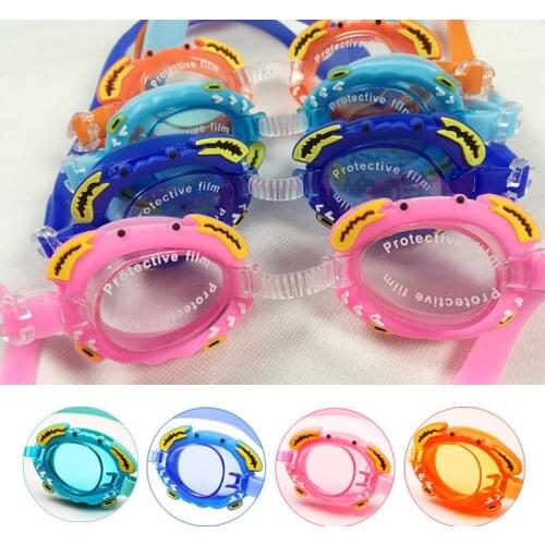 Childrens waterproof and anti-swimming goggles Cartoon boys and girls baby anti-fog and waterproof swimming training goggles