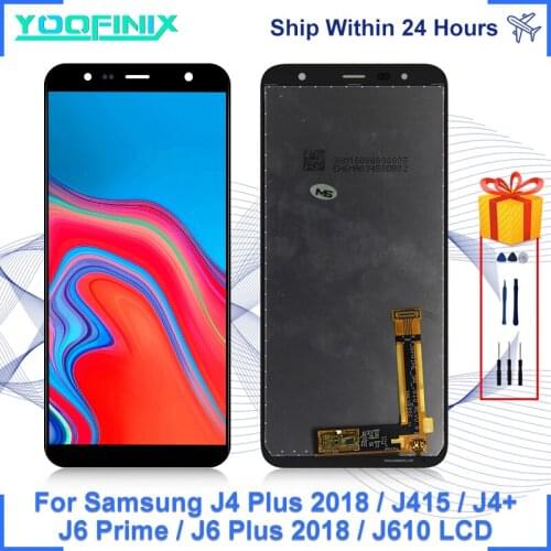 Original For Samsung Galaxy J6+ Display Touch Screen Digitizer Replacement Parts For J610G/DS J415 J610 LCD Display J4 Plus J4