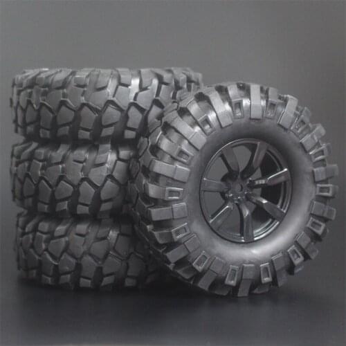4PCs Rubber 108mm 1.9'' Rock Crawler Tyre Sponge inserts Included Wheels Rim For 1:10 Scale RC Model Car Tamiya CC01 D90