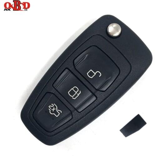 HKOBDII 433MHZ For FORD Focus Mondeo Fiesta Folding Flip Remote Key WITH HU101 F021 blade With 4D63 Chip,10pcs/lot