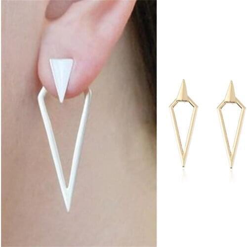 Personality Earrings For Women New Style Double-Sided Fashion Ear Studs Irregular Mesh Earrings Jewelry Boucle Oreille Femme N