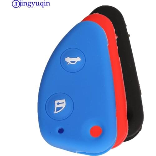 Jingyuqin 2B Remote Car Key Silicone Cover Case For Alfa Romeo 147 156 166 GT JTD TS Holder Styling Folding Flid