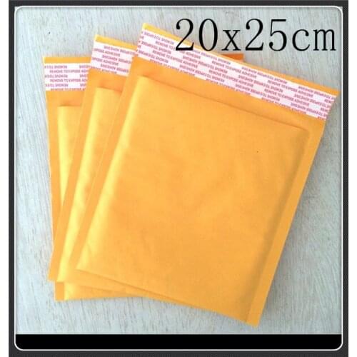 50pcs/lot 7.87x9.84" Kraft Bubble Envelopes Bubble Padded Mailers Self-Seal Mailing Bags 200x250mm SIZE NEW Free shipping