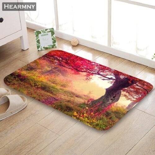 Nice Forest Doormat Outdoor Floor Mat Home Creative Mat Super Soft Absorbent Bathroom Door Entrance Mat 40X60cm,50x80cm
