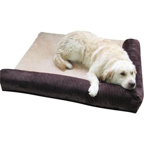 Dog Bed for Large Dogs Pet House Sofa Mat Dogs Beds Winter Kennel Soft Pet Cat House Blanket Cushion for Husky Labrador-Coffee