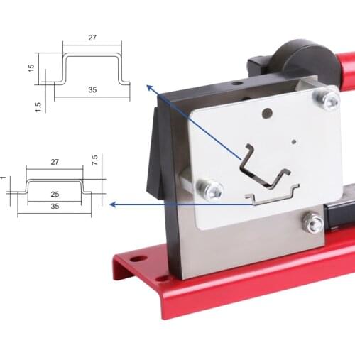 Multifuntional din rail cutter cutting 2 kinds of din rail, R210EB easy cut with measure gauge
