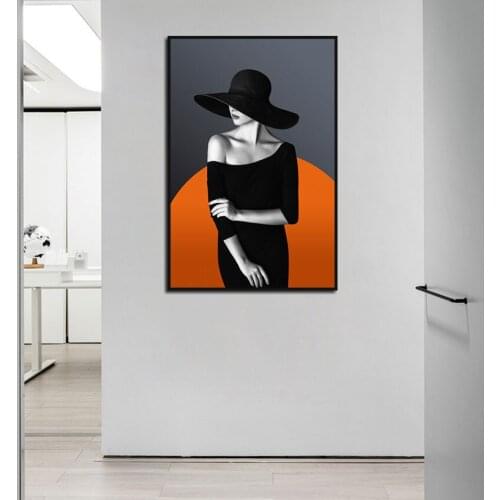 Fashion Modern Women Portrait Canvas Painting Wall Art Exquisite Lady Prints and Posters Living Room Bedroom Corridor Decoration
