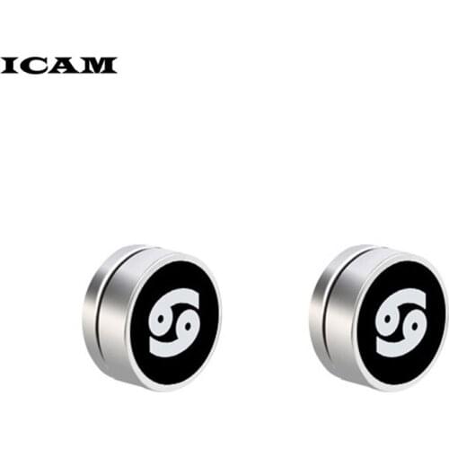 ICAM Punk Mens Strong Magnet Magnetic Ear Stud Set Non Piercing Earrings Fake Earrings Gift for Boyfriend Lover Jewelry