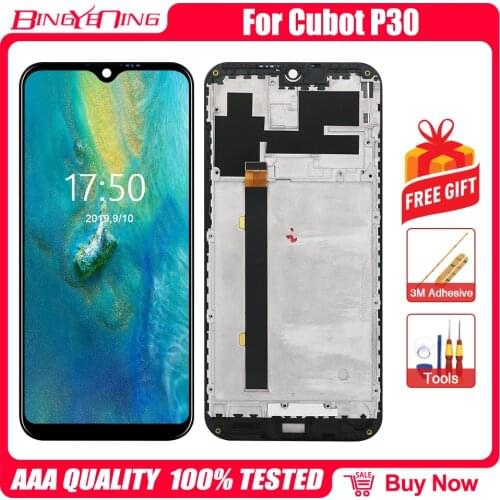 New Original For Cubot P30 LCD&Touch screen Digitizer with frame display Screen module accessories Assembly Replacement