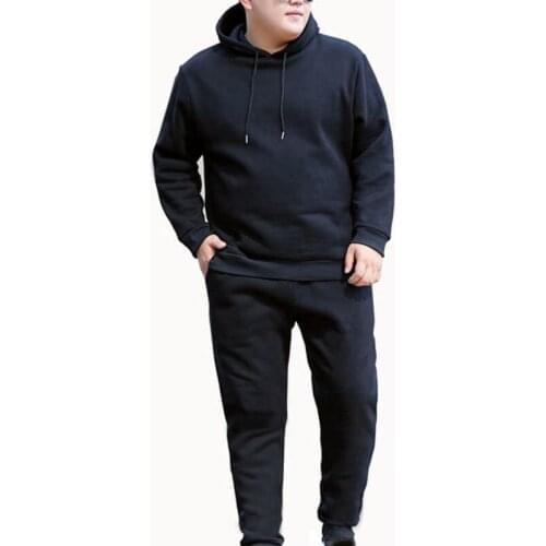 Autumn Winter Oversized Hoodie Sets 8XL Bust 146cm 5XL 6XL 7XL Large Size Black Men Sweatshirt