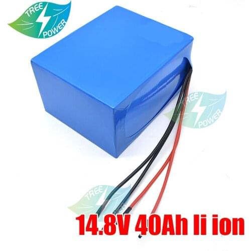 Rechargeable 14.8V 40Ah Lithium ion battery with fuse led indicator for LED garden light ebike scooter+5A Charger