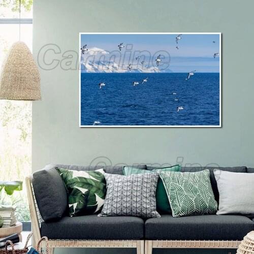 Landscape Painting Poster Seagull Hd Print Painting Poster Home Living Room and Bedroom Wall Art Decoration Can Be Customized