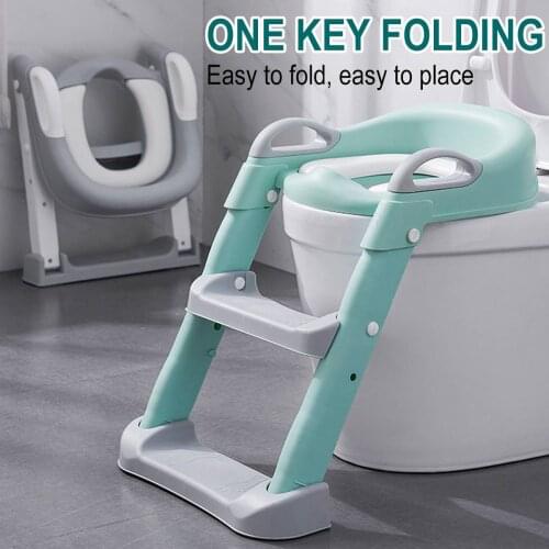 Folding Baby Potty Infant Kids Toilet Training Seat with Adjustable Ladder Portable Urinal Potty Training Seats for Children