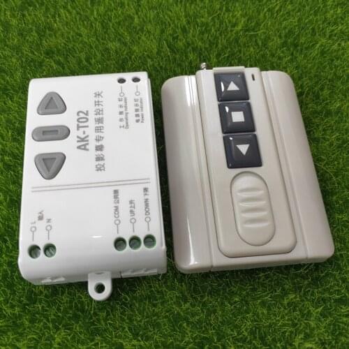 Ac 220 v 433mhz intelligent digital RF wireless remote control switch system for projection screen/garage door/blinds