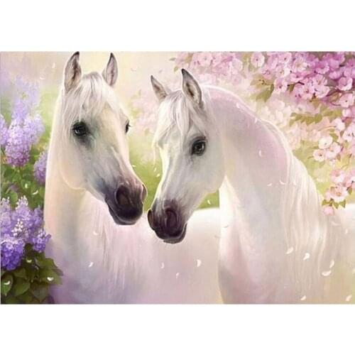Animal Horse Printed 11CT Cross-Stitch Patterns Embroidery DMC Threads Needlework Handicraft Handiwork Painting Jewelry Decor