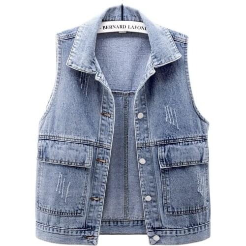 Plus Size 7XL Clothing Summer Fashion Waistcoat Male Casual Big Size Jeans Jacket Men Large Size 6XL Mens Denim Vest Jacket