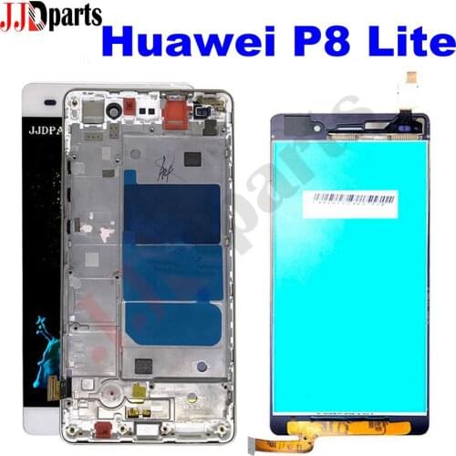 For Huawei P8 Lite LCD Display Touch Screen Digitizer Assembly With Frame Replace ALE-L04 ALE-L21 For 5.0" Huawei P8 Lite LCD